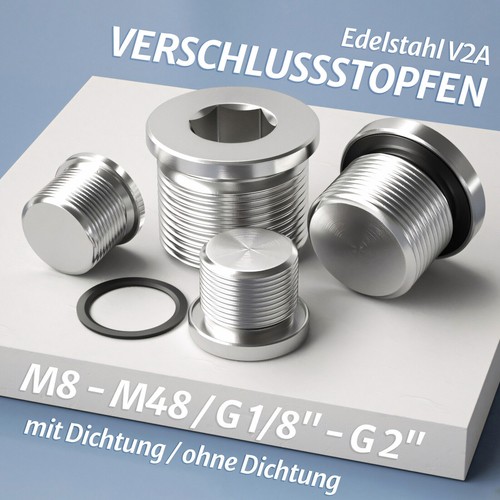 Alle größen edelstahl v2a - größen,