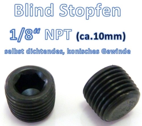 Npt stahl blindstopfen - 1/8",