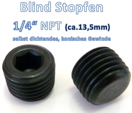 Npt stahl blindstopfen - 1/4",